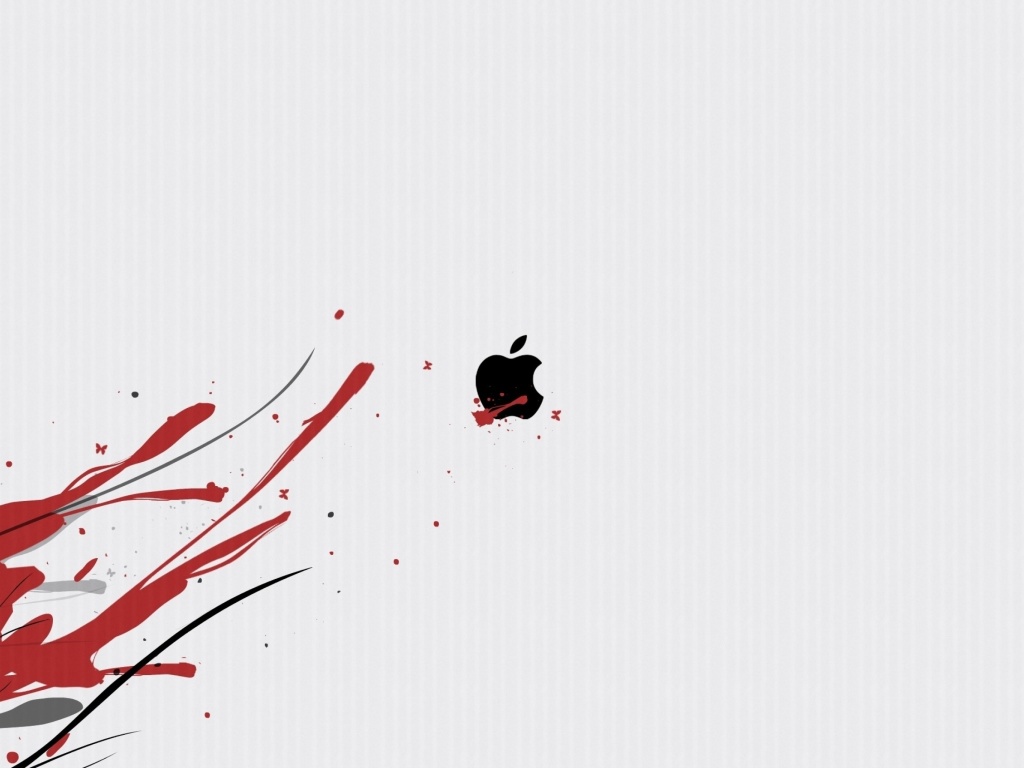 Fondo de pantalla Black Apple Logo 1024x768