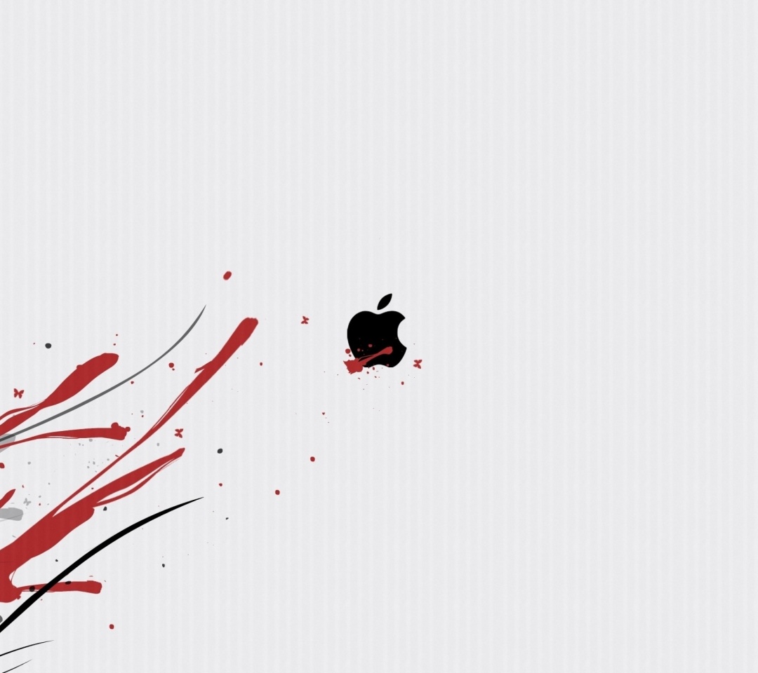 Fondo de pantalla Black Apple Logo 1080x960