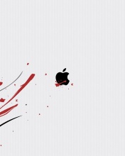 Fondo de pantalla Black Apple Logo 176x220