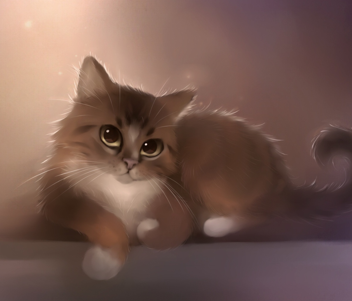 Screenshot №1 pro téma Good Kitty Painting 1200x1024