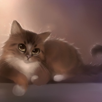 Sfondi Good Kitty Painting 208x208