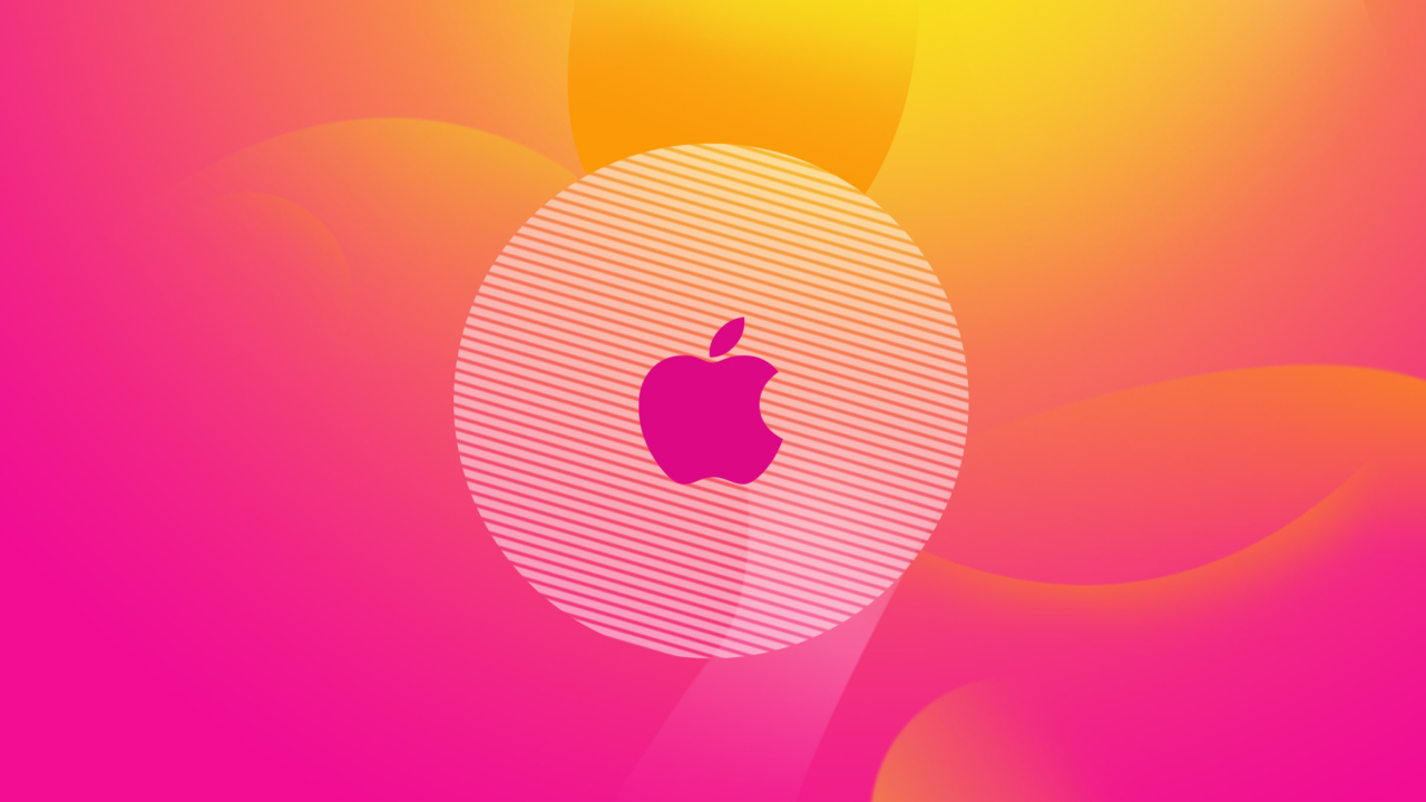 Das Pinky Apple Logo Wallpaper 1280x720