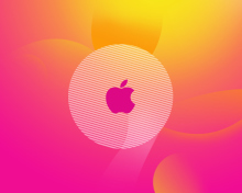 Das Pinky Apple Logo Wallpaper 220x176