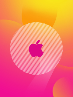 Pinky Apple Logo wallpaper 240x320