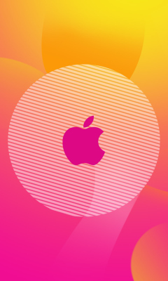 Обои Pinky Apple Logo 240x400