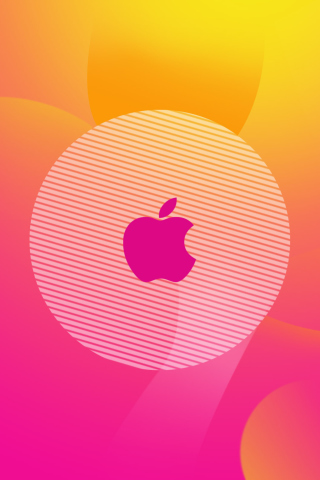 Fondo de pantalla Pinky Apple Logo 320x480