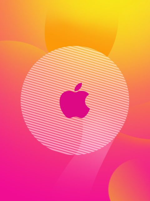 Pinky Apple Logo wallpaper 480x640