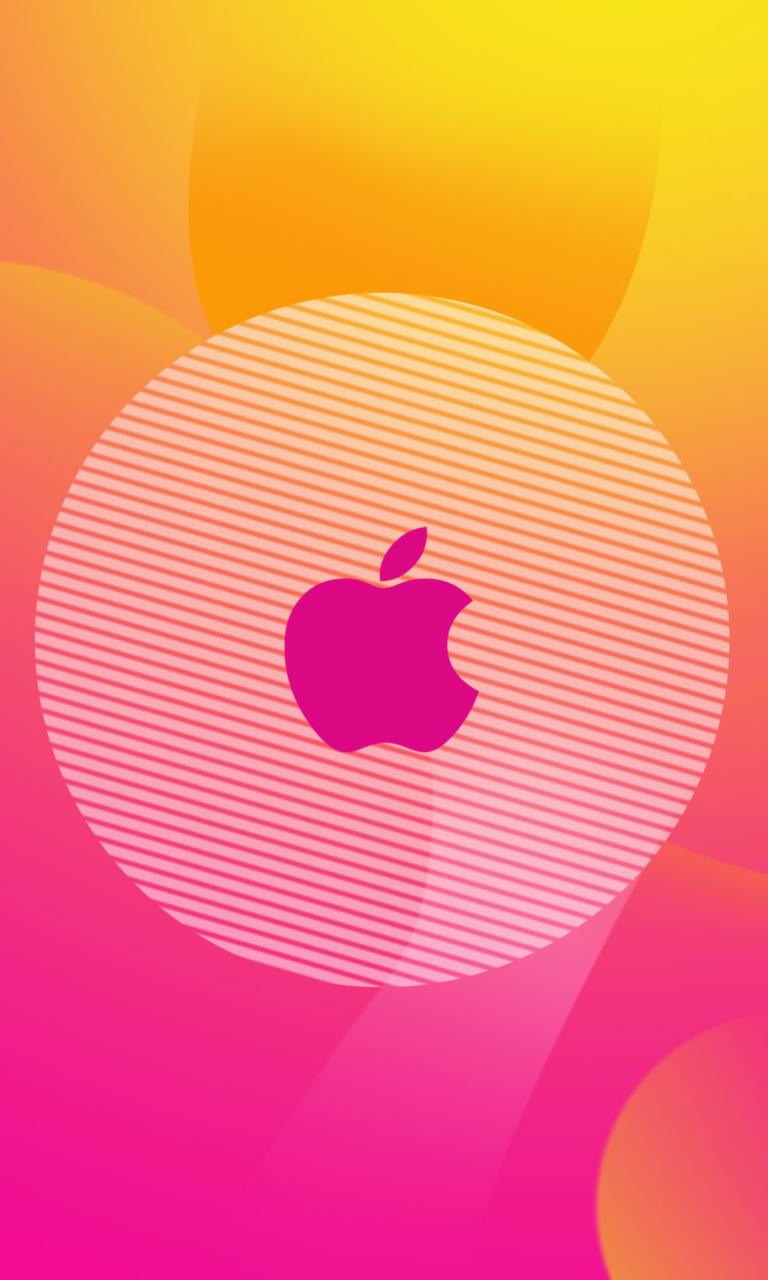 Обои Pinky Apple Logo 768x1280