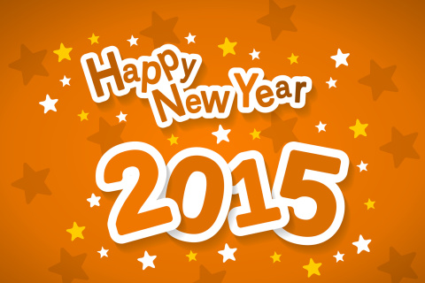 Обои Happy New Year 2015 480x320