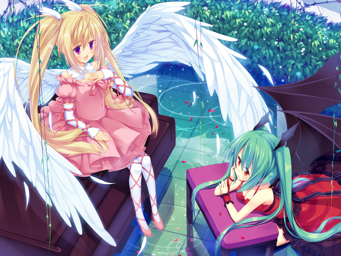 Fondo de pantalla Anime Angels 1152x864