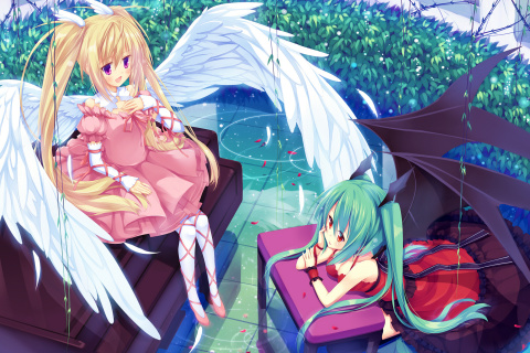 Fondo de pantalla Anime Angels 480x320