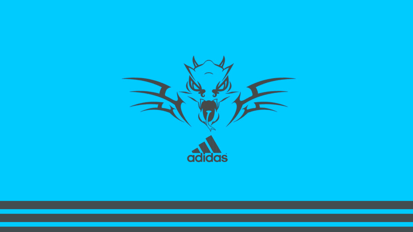 Sfondi Adidas Blue Background 1366x768