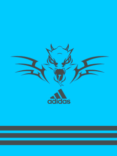 Adidas Blue Background screenshot #1 240x320