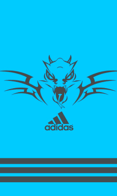 Das Adidas Blue Background Wallpaper 240x400