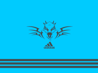 Das Adidas Blue Background Wallpaper 320x240