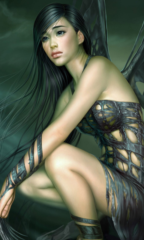 Fondo de pantalla Fantasy Girl Art 480x800