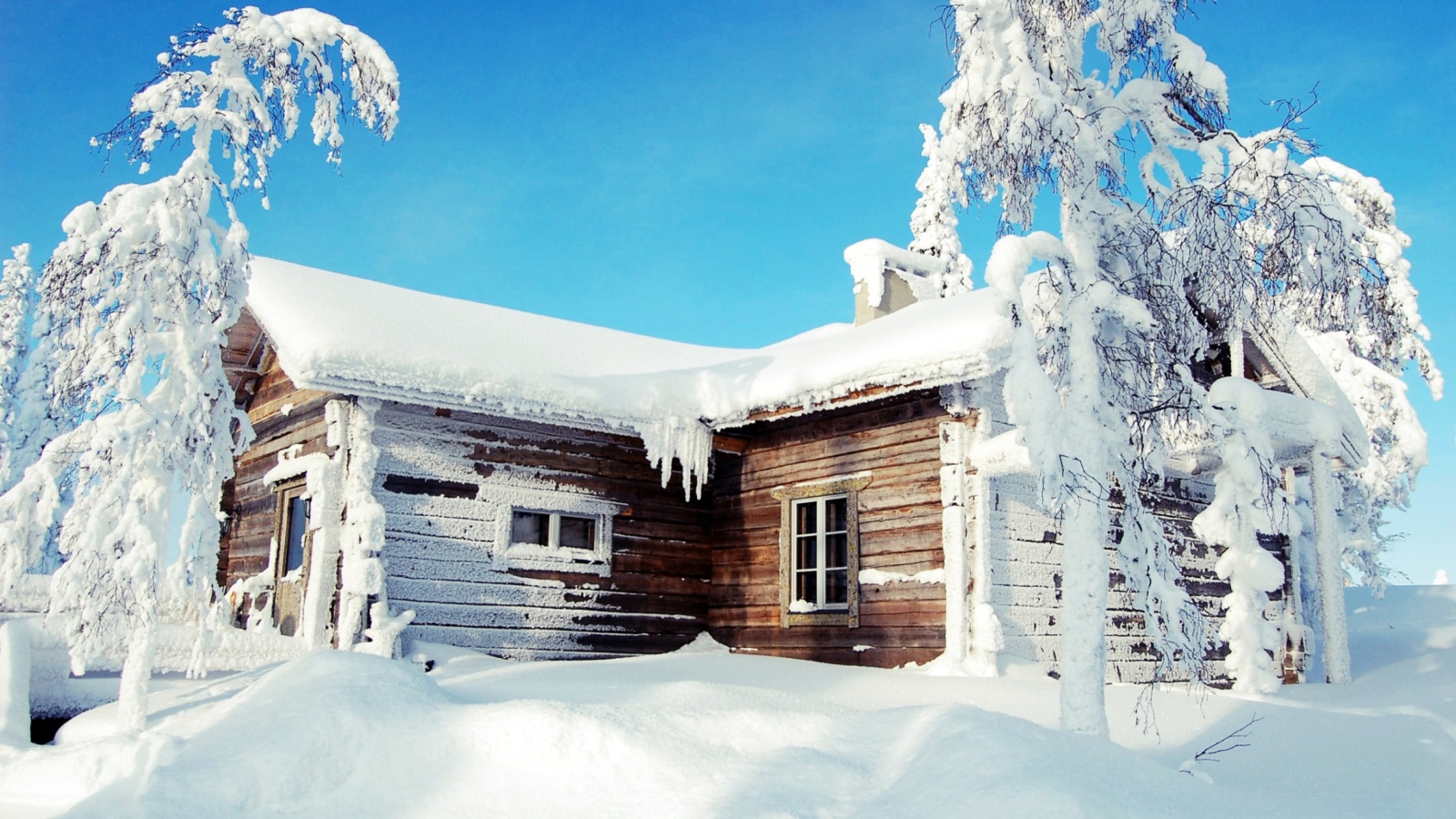 Das Winter House Wallpaper 1600x900