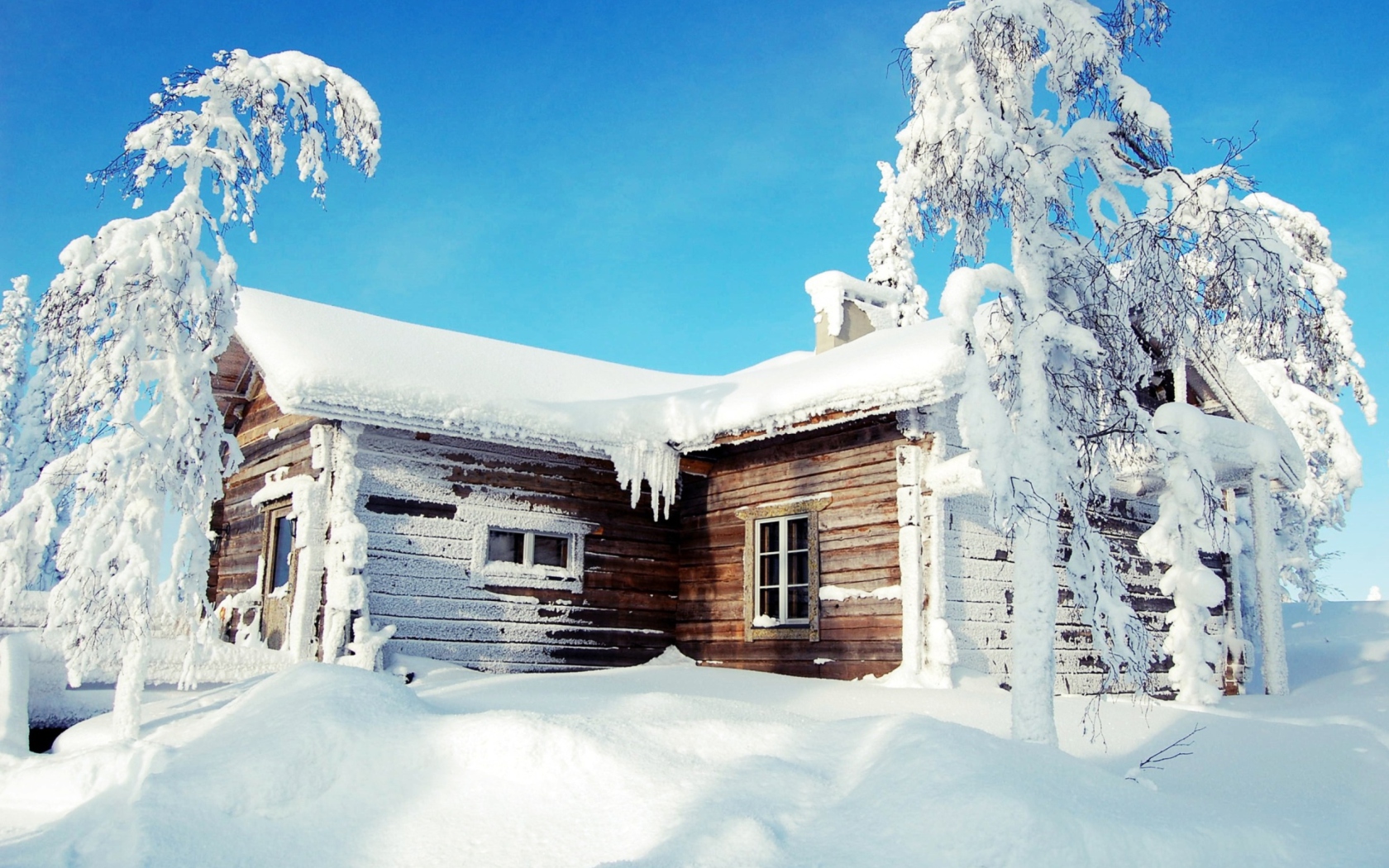 Sfondi Winter House 1680x1050