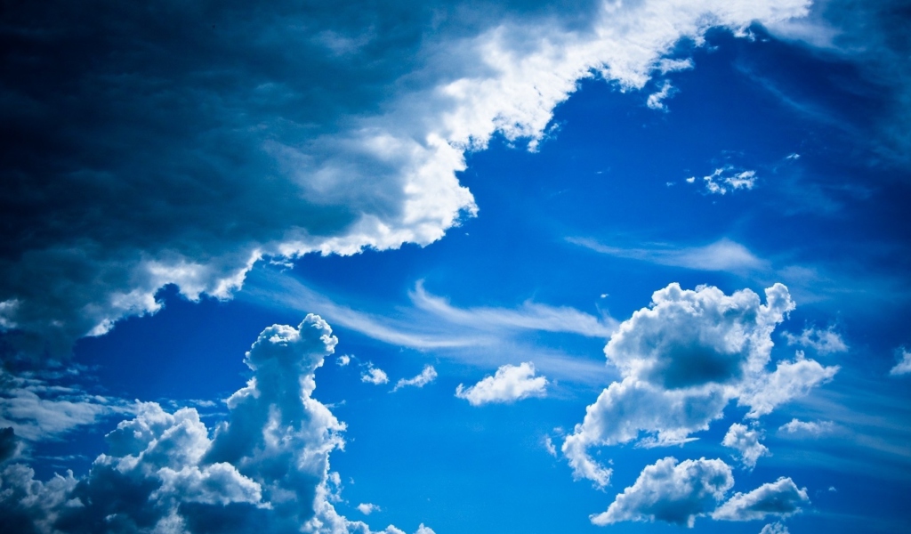 Обои Blue Sky And Clouds 1024x600