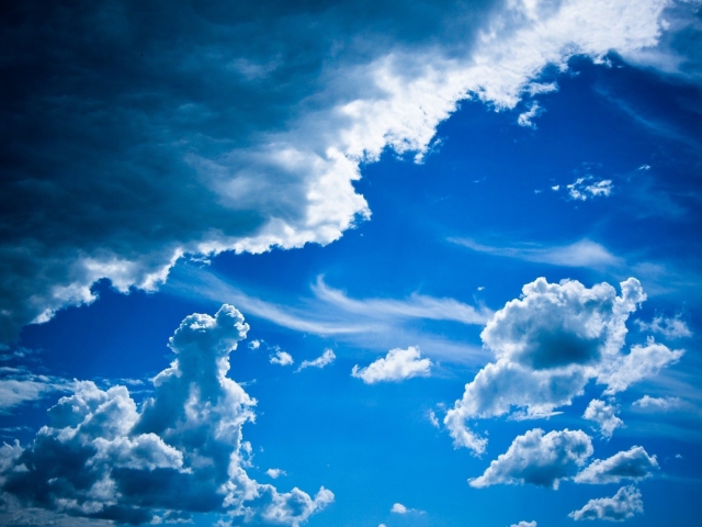 Обои Blue Sky And Clouds 640x480