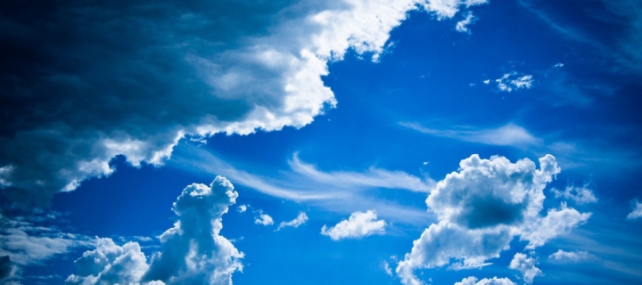 Обои Blue Sky And Clouds 720x320