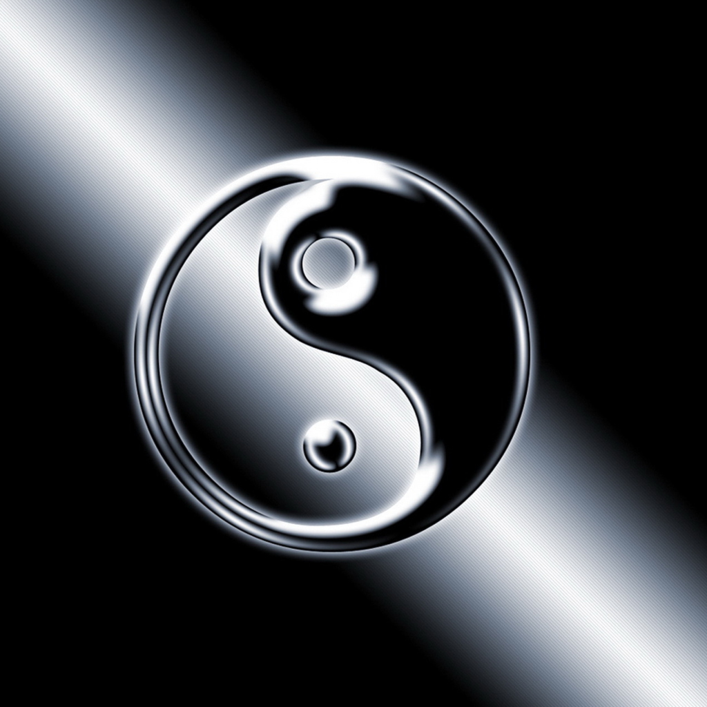 Yin Yang Symbol wallpaper 1024x1024