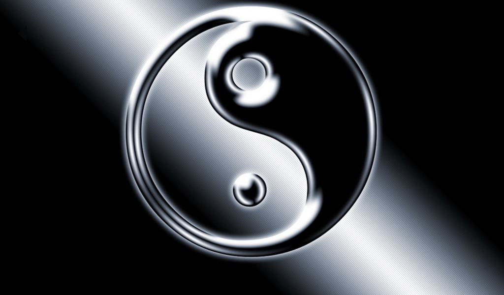 Das Yin Yang Symbol Wallpaper 1024x600