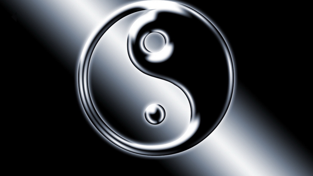 Fondo de pantalla Yin Yang Symbol 1280x720