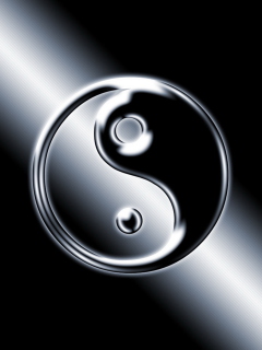 Das Yin Yang Symbol Wallpaper 240x320