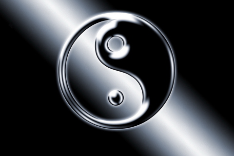 Das Yin Yang Symbol Wallpaper 480x320