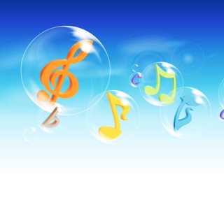 Musical Notes In Bubbles - Fondos de pantalla gratis para 1024x1024