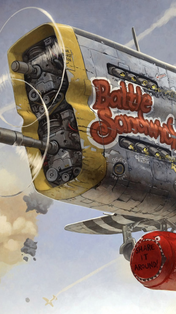Das Battle Sandwich Airplane Wallpaper 360x640