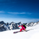 Screenshot №1 pro téma Skiing in Aiguille du Midi 128x128