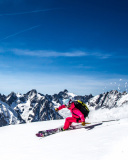 Обои Skiing in Aiguille du Midi 128x160