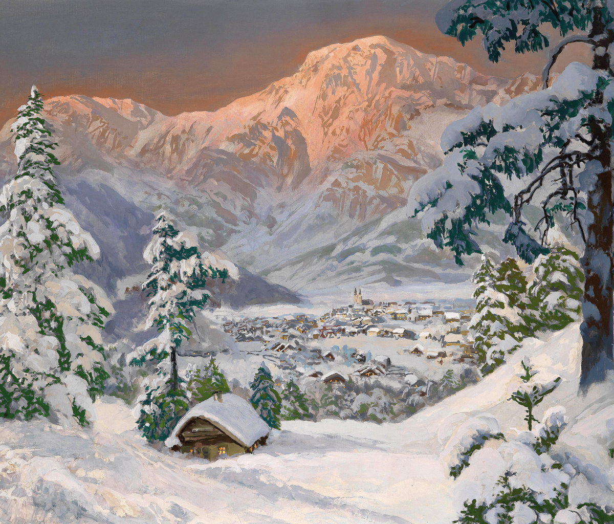 Обои Alois Arnegger, Alpine scenes 1200x1024