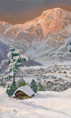 Fondo de pantalla Alois Arnegger, Alpine scenes 240x400