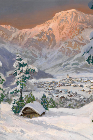 Sfondi Alois Arnegger, Alpine scenes 320x480