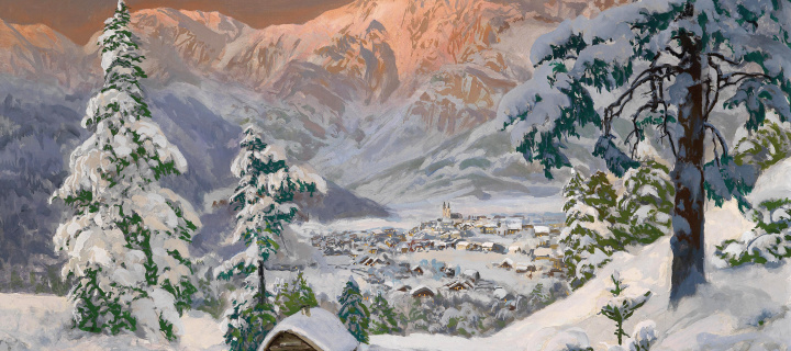 Sfondi Alois Arnegger, Alpine scenes 720x320