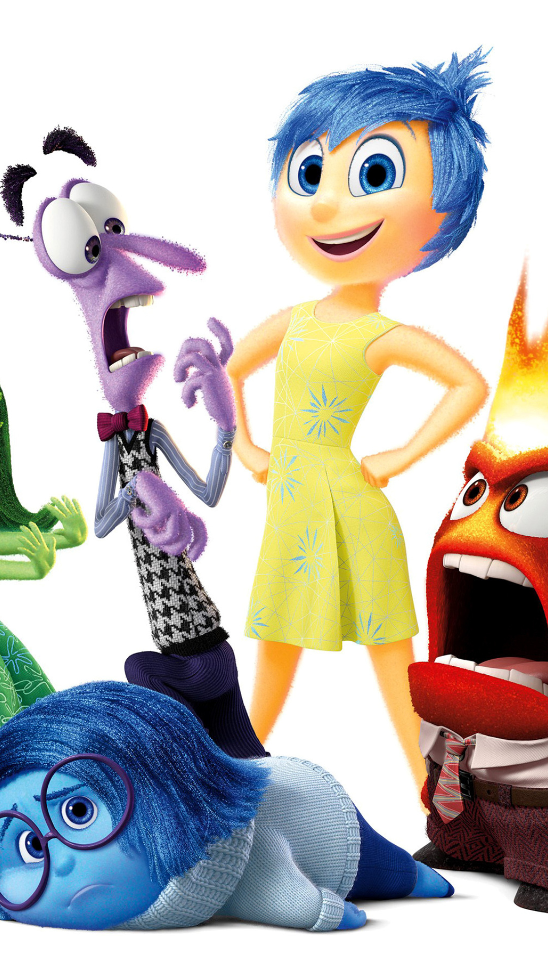 Fondo de pantalla Inside Out, Pixar 1080x1920