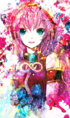 Das Megurine Luka Vocaloid Wallpaper 240x400