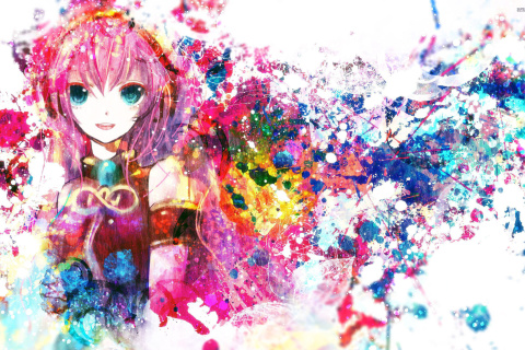Das Megurine Luka Vocaloid Wallpaper 480x320