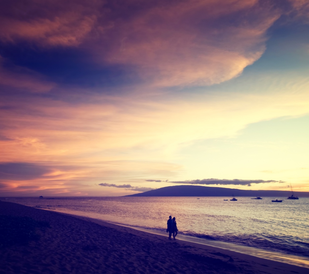 Beach Promenade wallpaper 1080x960