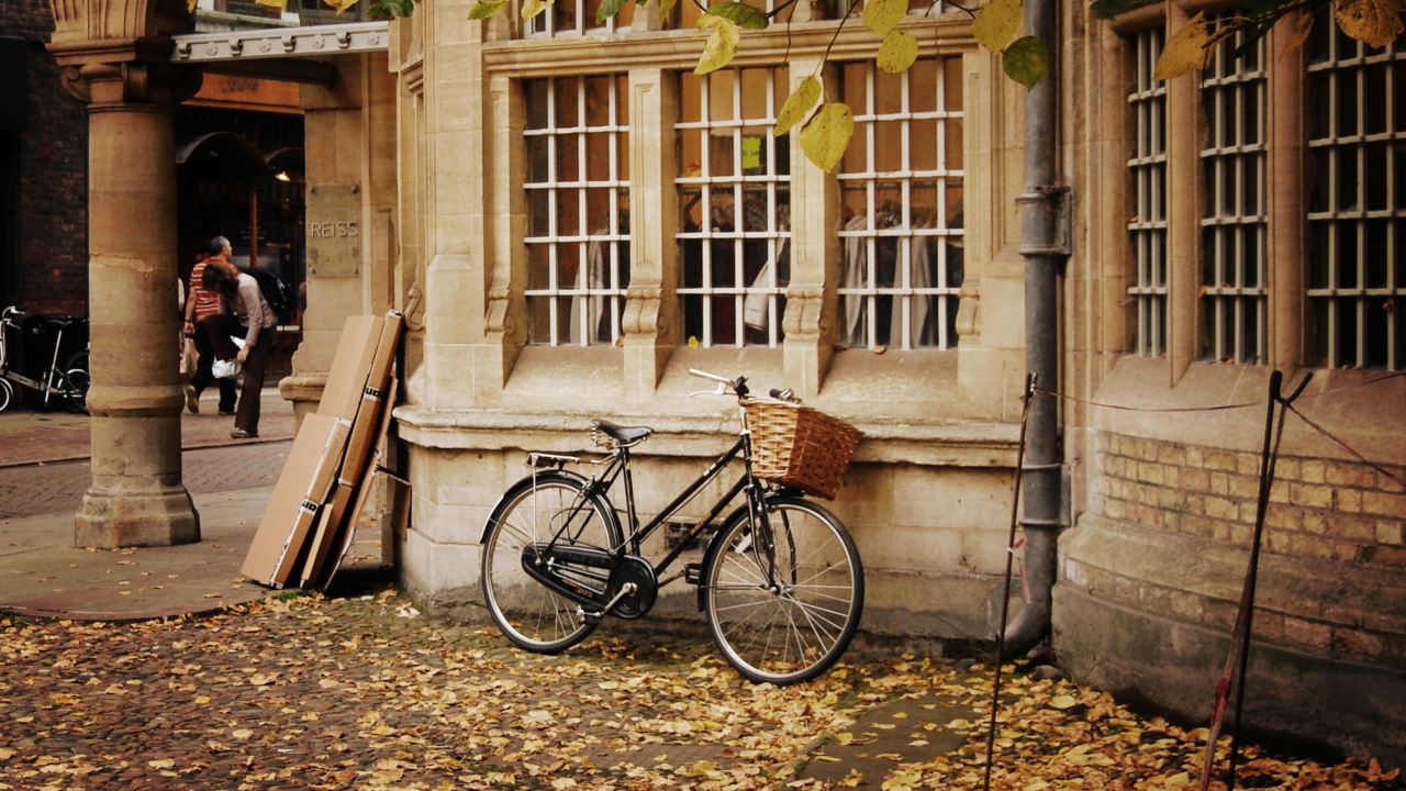 Bicycle And Autumn screenshot #1 1280x720