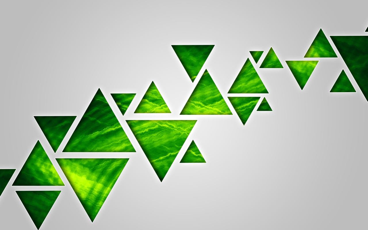 Обои Green Triangle 1280x800