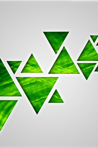 Green Triangle wallpaper 320x480