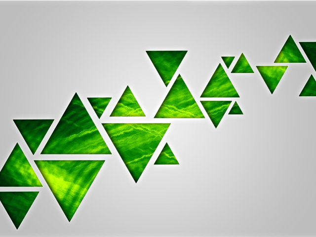 Обои Green Triangle 640x480