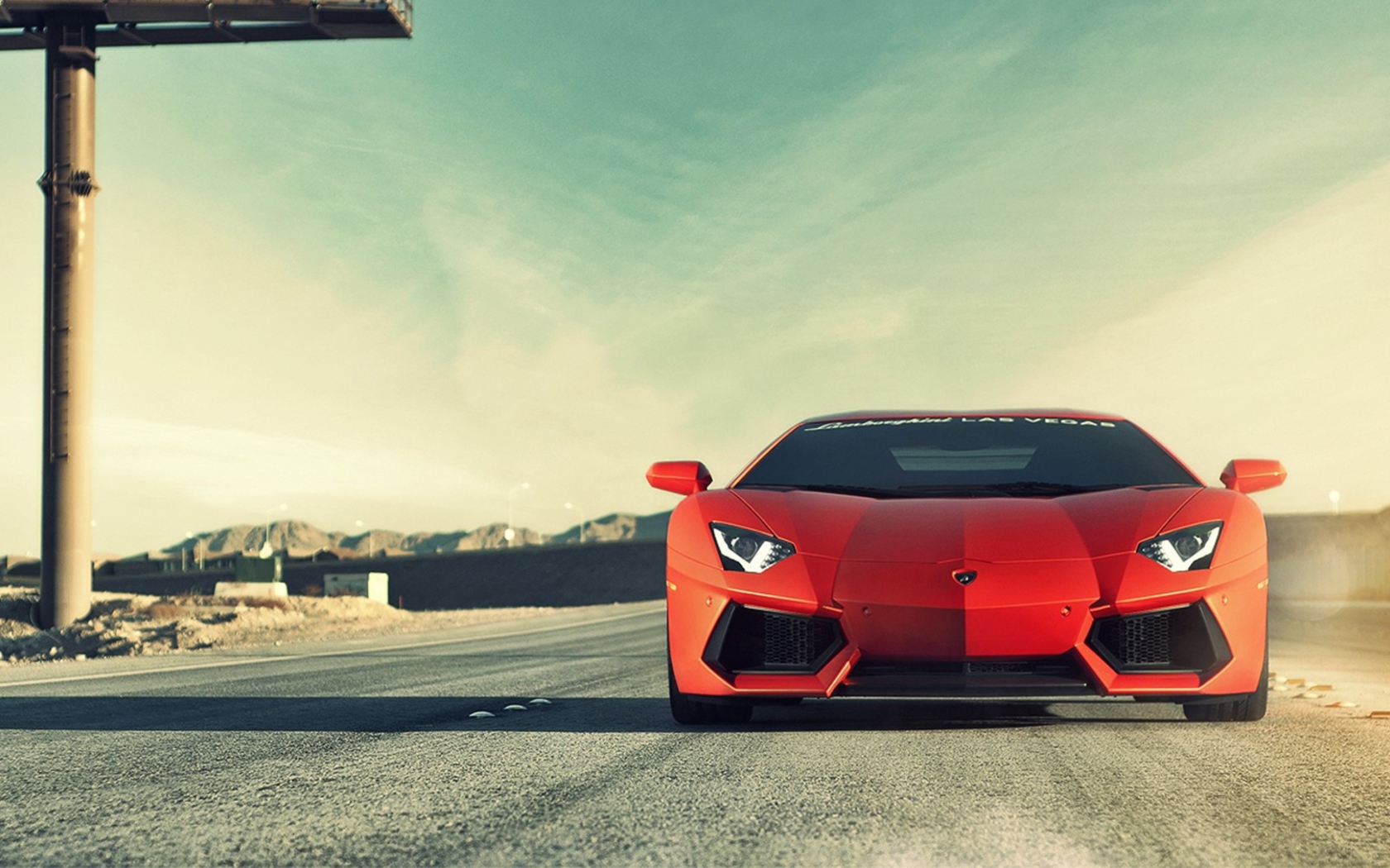 Red Lamborghini Aventador screenshot #1 1680x1050