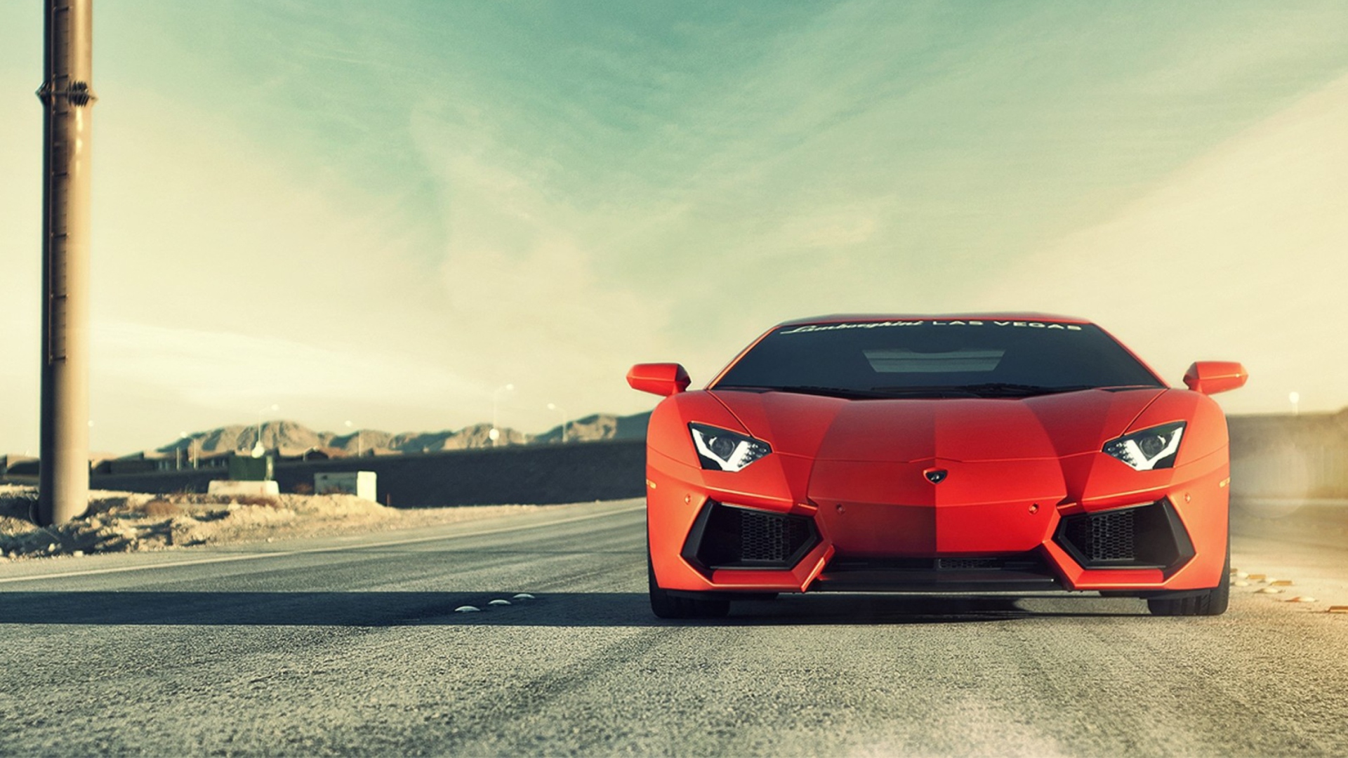 Red Lamborghini Aventador screenshot #1 1920x1080