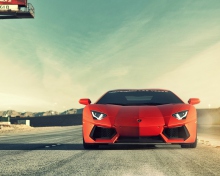 Red Lamborghini Aventador wallpaper 220x176