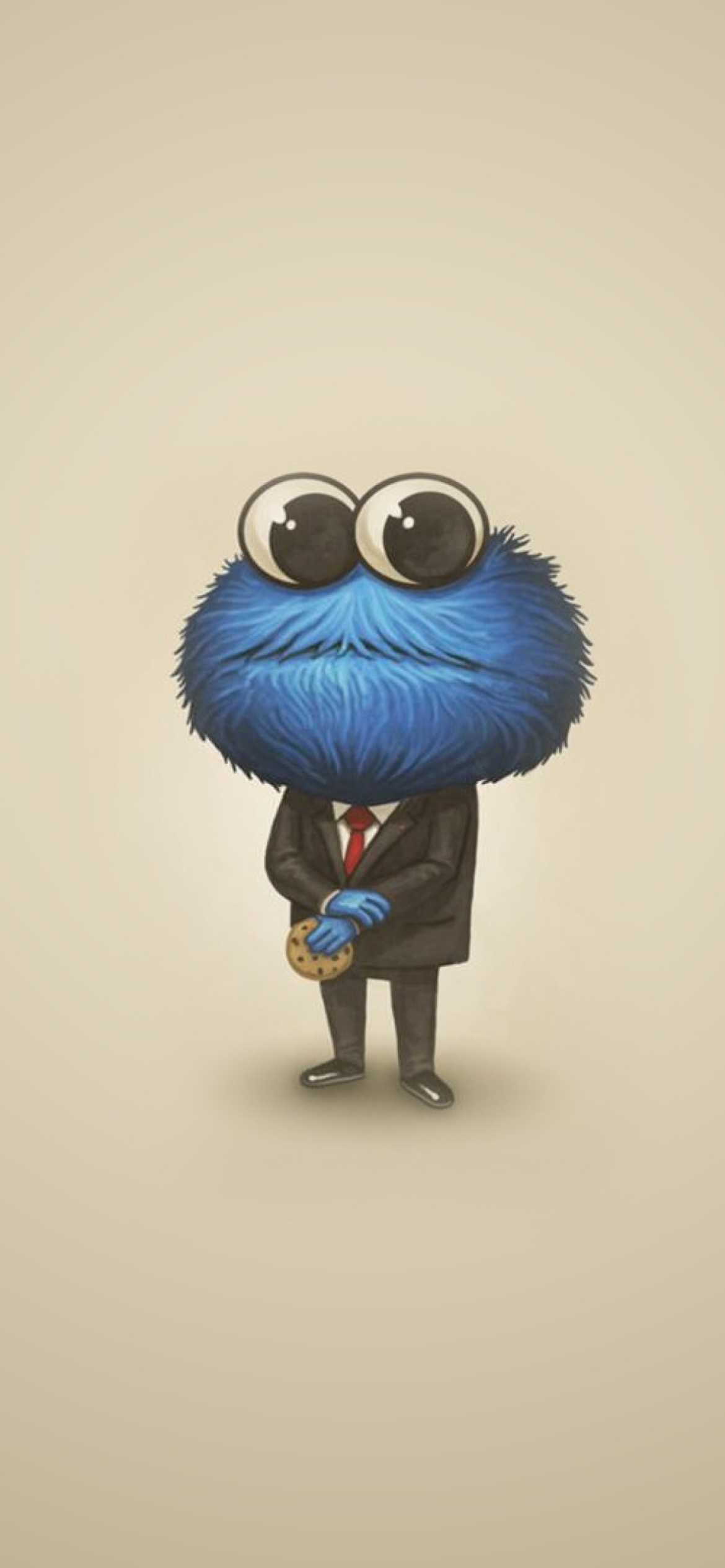 Das Sesame Street Cookie Monster Wallpaper 1170x2532